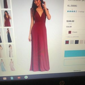 Kleinfeld Burgundy Bridesmaid Dress/Gown